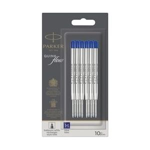 Parker Quinkflow vulling voor balpen, medium, blauw, blister met 10 stuks - blauw 3026981191541