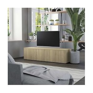 vidaXL TV-meubel Sonoma eiken 120 x 34 x 30 cm spaanplaat - 801871