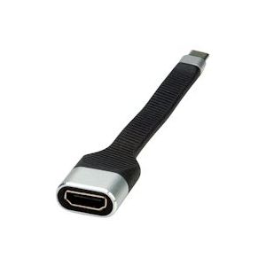 ROLINE Display Adapter USB Type C - HDMI, M/F, 0,13 m - zwart 12.03.3212