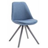 CLP Eetkamerstoel Toulouse Rond frame Stof blauw - 305218
