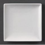 Vierkante witte borden 240(L)mm Set van 12 Olympia - wit Porselein U155