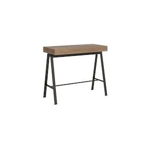 Itamoby Uitschuifbare console 90x40/300 cm Premium Bank Naturel Eiken Antraciet Structuur - VE090COBAN180-QN-FO-AN