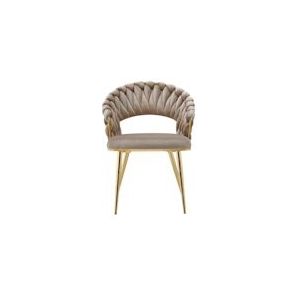 Lalee.Avenue Laleeavenue Finesse 125 stoel set van 2 Beige / Goud - goud YBHDV-BEI-GLD