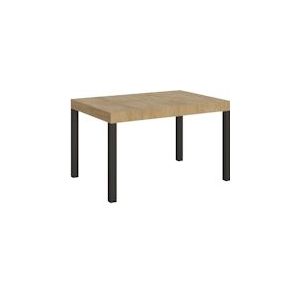 Itamoby Uitschuifbare tafel 90x130/390 cm Everyday Antraciet Natuurlijk Eiken Structuur - 8050598017838