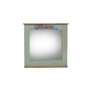 SIT Möbel Wandspiegel met letters | teruggewonnen hout | naturel + gekleurd | B 68 x D 3 x H 79 cm | 05706-98 | Serie SPEEDWAY - meerkleurig Massief hout 05706-98