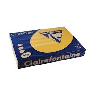 Clairefontaine Trophée Pastel, gekleurd papier, A3, 80 g, 500 vel, goudgeel - 1255C