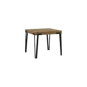 Itamoby Uitschuifbare tafel 90x90/246 cm Structuur Rio Eiken naturel antraciet - 8050598010679