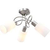 vidaXL Plafondlamp met keramieke cilindervormige kappen 3xE14 wit - 289229