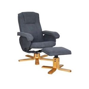 SVITA CHARLES relaxfauteuil - grijs Polyester 90344