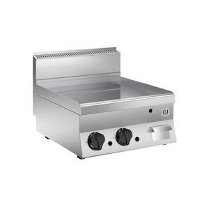 Gastro-Inox 650 HP Gas Bakplaat | Glad Geslepen Speciaal Stalen Plaat 600mm | 10kW | 700x650x295(h)mm - GI-160.047