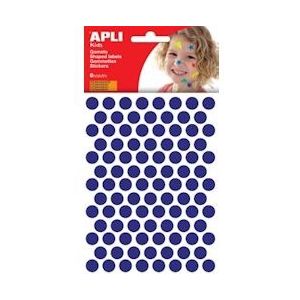 Apli Kids stickers, cirkel diameter 10,5 mm, blister met 528 stuks, blauw - blauw Papier 8410782132318