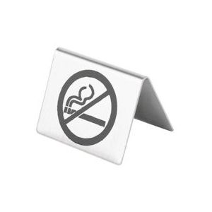 Niet roken" roestvrijstalen tafelstandaard - Olympia. Olympia - Roestvrij staal U044