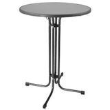 METRO Professional Bistro hoge tafel inklapbaar, staal, Ø 80 x 110 cm, rond, donkergrijs - grijs Staal 398926