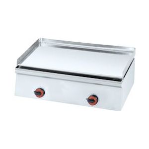 Plaat-frytop cd 12 mm elektrisch gladde werkblad - 800x450x240 mm - 4000 W 230/1V - 4444EM10 Eurast - grijs Roestvrij staal 4444EM10