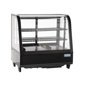 Opzetkoelvitrine Tafelmodel - Zwart - 100 Liter - 68x45x(h)67cm - XXL !