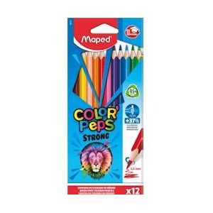 Maped kleurpotlood Color'Peps Strong, 12 potloden in een kartonnen etui - 436781