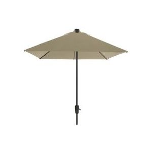 METRO Professional parasol, staal / aluminium / polyester, 2,1 x 1,3 x 2,4 m, met zwengel openingssysteem, humus / grijs - beige Multi-materiaal 4337255686199