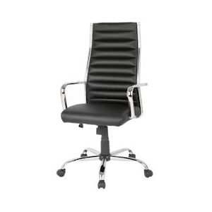 SIGMA bureaustoel EC410, gemaakt van PU, 59 x 70 x 108,5 cm, lederlook met hoogteverstelling van de zitting, zwart - zwart Multi-materiaal 714916
