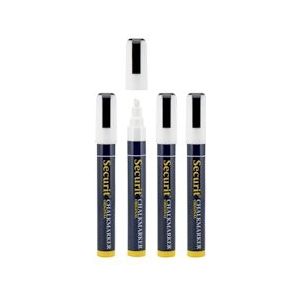 Securit® Originele Krijtstift Set Van Vier In Wit 2-6 mm|0,1 kg - wit Kunststof SMA510-V4-WT