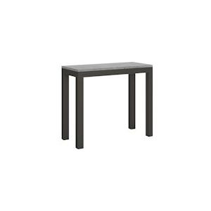 Itamoby Uitschuifbare console 90x40/196 cm Everyday Small Evolution Cement Antraciet Structuur - VE196COEVEEVO-CM-AN