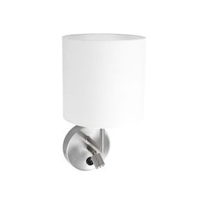 Mexlite Wandlamp 1562ST dimbaar 2-l. E27-fitting & 2,5W LED - zilver Metaal 1562ST