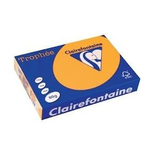 Clairefontaine Trophée Pastel, gekleurd papier, A4, 80 g, 500 vel, goudgeel - 732108