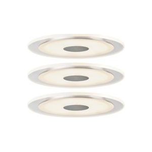 Paulmann Premium LED-inbouwlamp Whirl Basisset  rond 150mm  3x6W 3x450lm 230V dimbaar 3000K Alu gedraaid#Satijn 92917 - zilver 92917