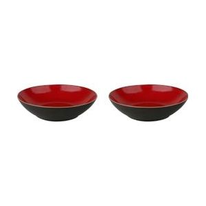 Palmer Bord diep Lava 21 cm Bruin Rood Stoare 2 stuks - rood Steengoed 8717522190097