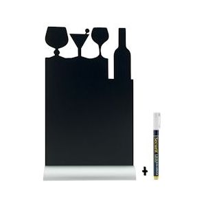 Securit® Aluminium Basis Tafelkrijtbord Cocktail In Zwart |0,5 kg - zwart Aluminium FBTA-COCKTAIL