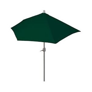 Mendler Parla halfronde parasol, balkonparasol, UV 50+ polyester/aluminium 3kg ~ 300cm groen zonder voet - groen Textiel 97737