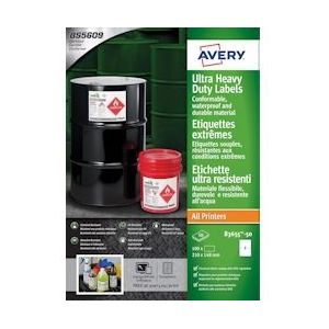 Avery Etiketten Ultra Heavy Duty, ft 210 x 148 mm, wit, pak van 100 etiketten - 5014702033568