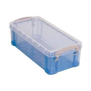 Really Useful Box 0,9 liter, transparant blauw - blauw 5060024802672