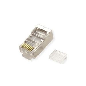 RJ45 krimp connectoren (STP) voor CAT6/6a netwerkkabel (vast/flexibel) - 10 stuks (2-delig)