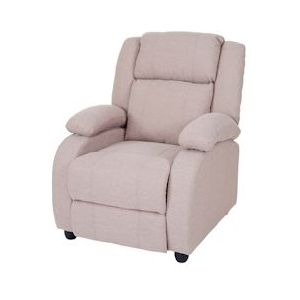 Mendler TV fauteuil Lincoln, relax fauteuil, stof/textiel ~ creme-grijs - beige Textiel 55086