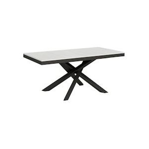 Itamoby Uitschuifbare tafel 90x180/440 cm Volantis Evolution Antraciet Witte Asstructuur - 8050598006917