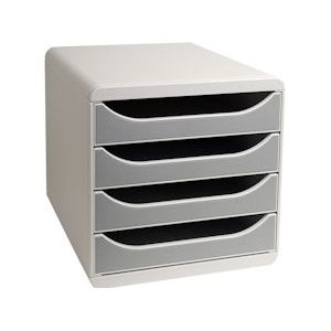 Exacompta 310041D 1x BIG-BOX ladenbox met 4 laden voor DIN A4+ documenten, Office, grijs - grijs Synthetisch materiaal 310041D