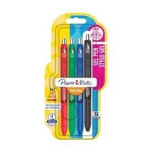 Paper Mate roller InkJoy Gel, blister 3 + 1 in geassorteerde standaard kleuren - 3501179570471