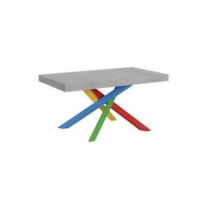 Itamoby Uitschuifbare tafel 90x160/420 cm Volantis Cemento veelkleurige structuur 4/B - VE160TAV4B420-CM