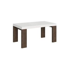 Itamoby Uitschuifbare tafel 90x160/420 cm Roxell Mix Wit essenblad Walnootpoten - 8050598045879