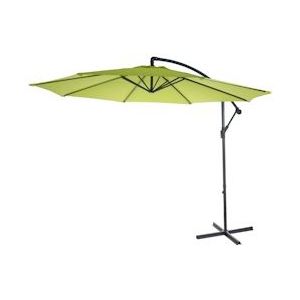 Mendler Acerra zweefparasol, parasol, Ø 3m kantelbaar, polyester/staal 11kg ~ green-lemon zonder voet - groen Textiel 46815
