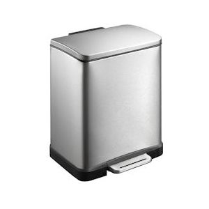 EKO E-Cube Pedaalemmer - 19 Liter (10+9L) - Mat RVS