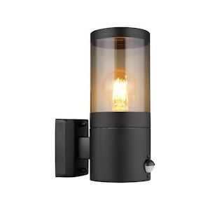 Globo Lighting Globo Buitenlamp staaledelstaal zwart dof, 1x E27 - zwart Roestvrij staal 32014BSS