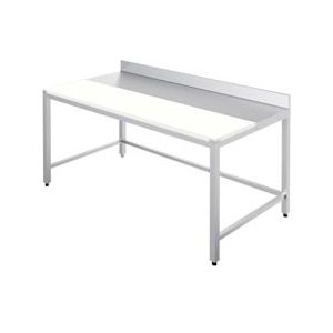 Inox/polyethyleen snijtafel dikte 20 mm gemonteerd - 1000x700x850 mm - 14130320 Eurast - Roestvrij staal 14130320