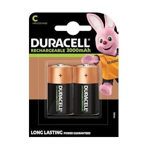 Duracell Rechargeable C 3000mAh batterijen, verpakking van 2