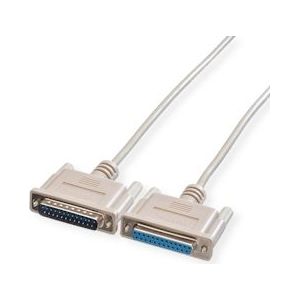 ROLINE RS232 kabel D25 M/F, 3 m - grijs 11.01.3630