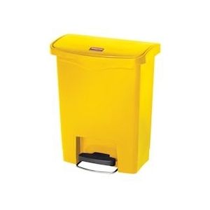 Rubbermaid Slim Jim Step On container Front Step kunststof 30 ltr - geel - geel Kunststof 76224177