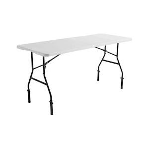 Oviala Business Rekkem HDPE klaptafel met stootborden 180 x 75 x 74cm Wit - wit Kunststof 103831
