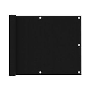 vidaXL Balkonscherm 75x600 cm oxford stof zwart - zwart 135059