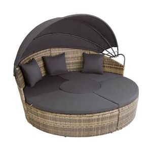 tectake Wicker zonne-eiland Santorini - natuur - 403717 - bruin 403717