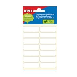 Apli witte etiketten ft 13 x 40 mm (b x h), 84 stuks, 14 per blad (2672) - 8410782026723